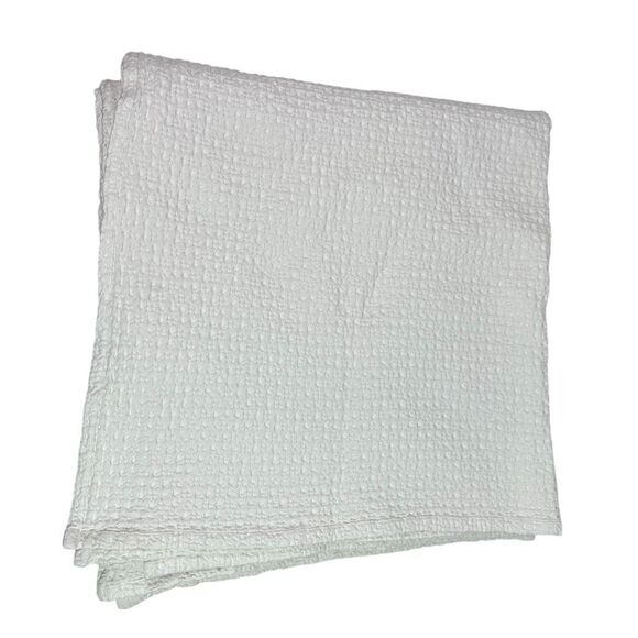 PiuBelle Portugal Full/Queen White Textured Luxury Cotton Coverlet Bedspread - Picture 2 of 6